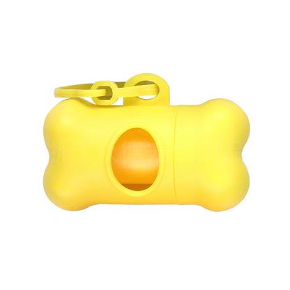 Bone Shaped Eco-Friendly Dog Poop Bag Dispenser Leash Clip Customized Logo Printed BPA Free Lightweight Promotional Giveaway