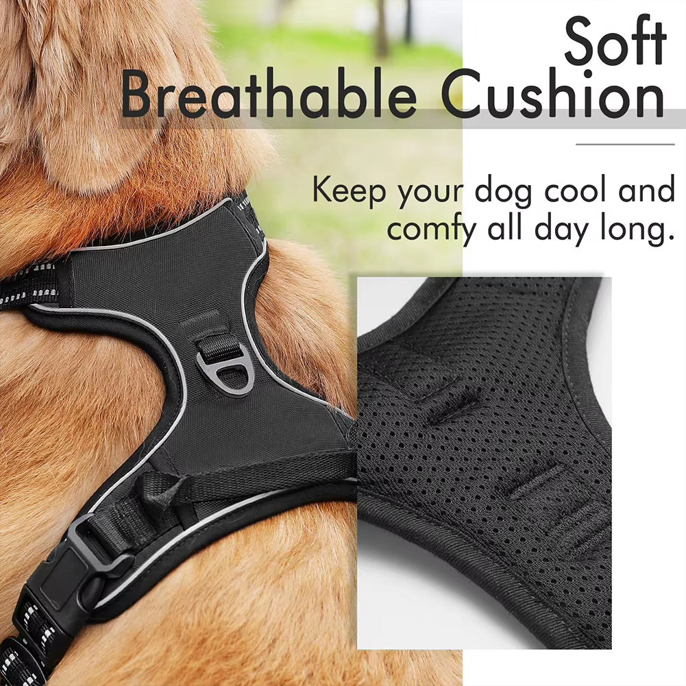 Wholesale Custom Large and Medium-Sized Dog Chest Harness Anti-Break Out Burst Dog Reflective Dog Harness Set