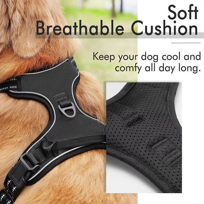 Wholesale Custom Large and Medium-Sized Dog Chest Harness Anti-Break Out Burst Dog Reflective Dog Harness Set