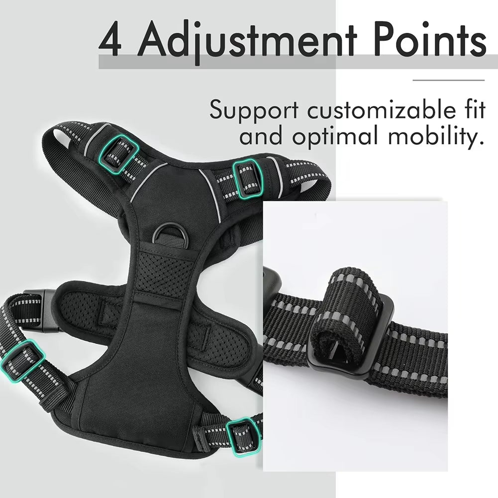 Wholesale Custom Large and Medium-Sized Dog Chest Harness Anti-Break Out Burst Dog Reflective Dog Harness Set