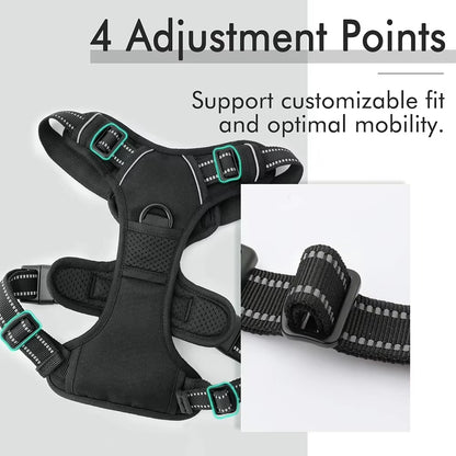 Wholesale Custom Large and Medium-Sized Dog Chest Harness Anti-Break Out Burst Dog Reflective Dog Harness Set