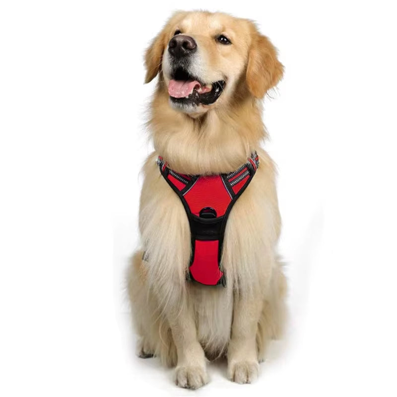 Wholesale Custom Large and Medium-Sized Dog Chest Harness Anti-Break Out Burst Dog Reflective Dog Harness Set