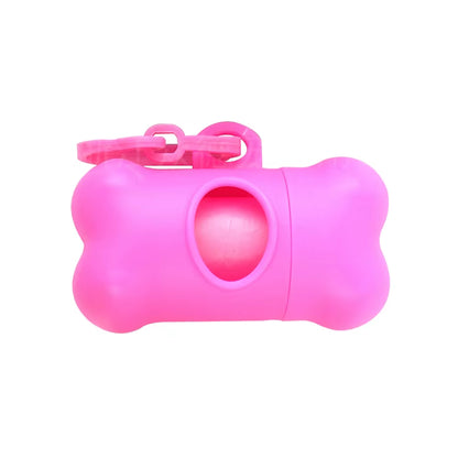Bone Shaped Eco-Friendly Dog Poop Bag Dispenser Leash Clip Customized Logo Printed BPA Free Lightweight Promotional Giveaway