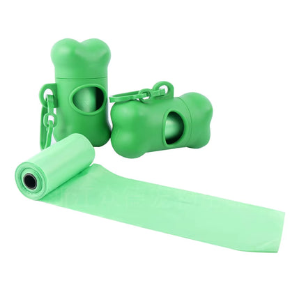 Bone Shaped Eco-Friendly Dog Poop Bag Dispenser Leash Clip Customized Logo Printed BPA Free Lightweight Promotional Giveaway