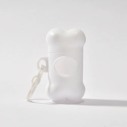 Bone Shaped Eco-Friendly Dog Poop Bag Dispenser Leash Clip Customized Logo Printed BPA Free Lightweight Promotional Giveaway