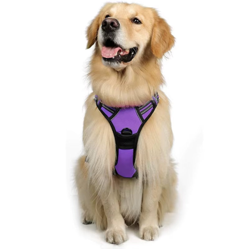 Wholesale Custom Large and Medium-Sized Dog Chest Harness Anti-Break Out Burst Dog Reflective Dog Harness Set