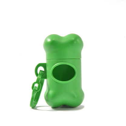 Bone Shaped Eco-Friendly Dog Poop Bag Dispenser Leash Clip Customized Logo Printed BPA Free Lightweight Promotional Giveaway