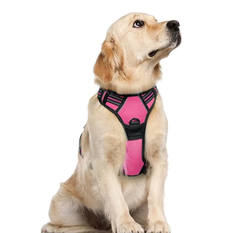 Wholesale Custom Large and Medium-Sized Dog Chest Harness Anti-Break Out Burst Dog Reflective Dog Harness Set