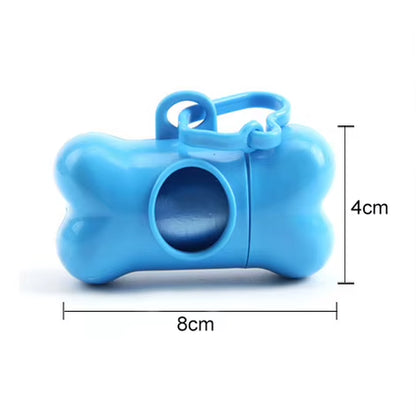 Bone Shaped Eco-Friendly Dog Poop Bag Dispenser Leash Clip Customized Logo Printed BPA Free Lightweight Promotional Giveaway