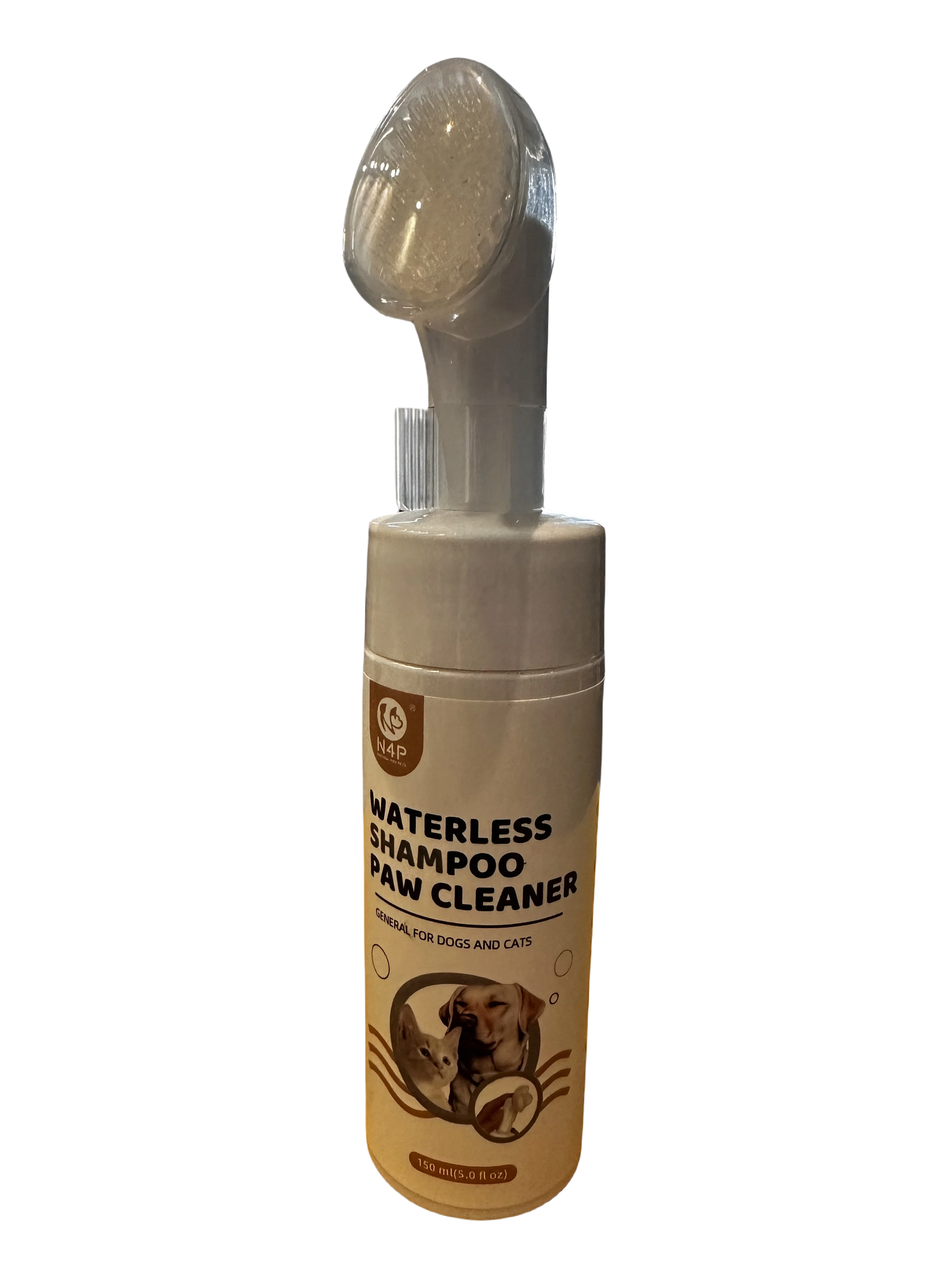 OEM ODM Wholesale Natural Ingredients Rinse-Free Cat Paw Deep Cleanser Paw Cleaner Foam Pet Shampoo with Dog Brush
