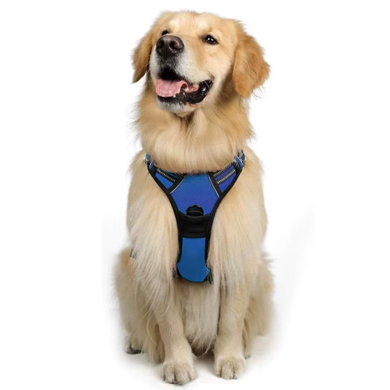 Wholesale Custom Large and Medium-Sized Dog Chest Harness Anti-Break Out Burst Dog Reflective Dog Harness Set